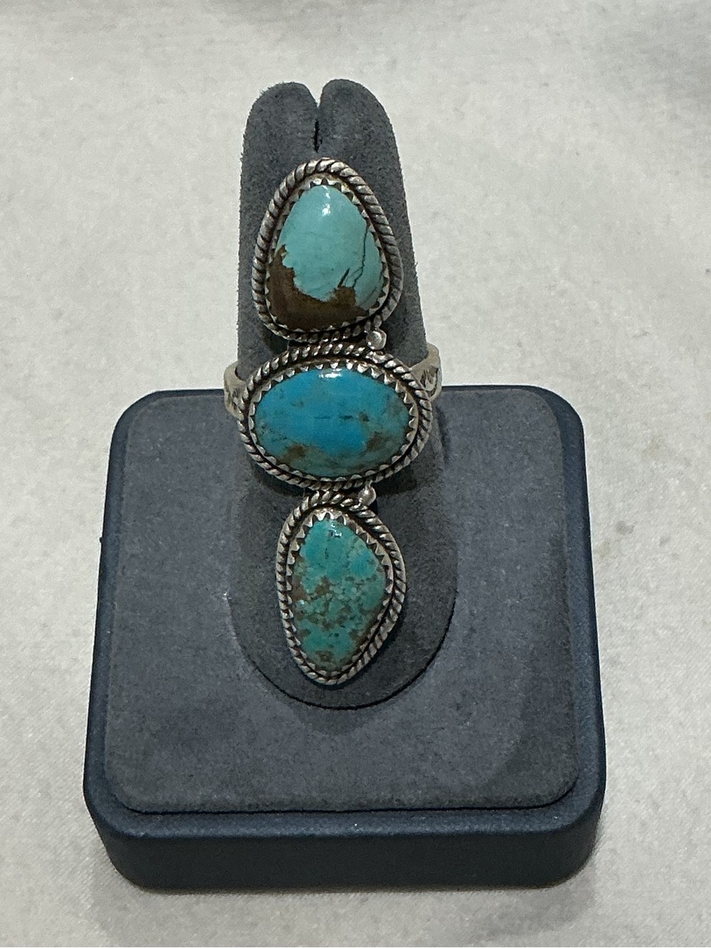 Nizhoni Handmade Turquoise Adjustable Ring